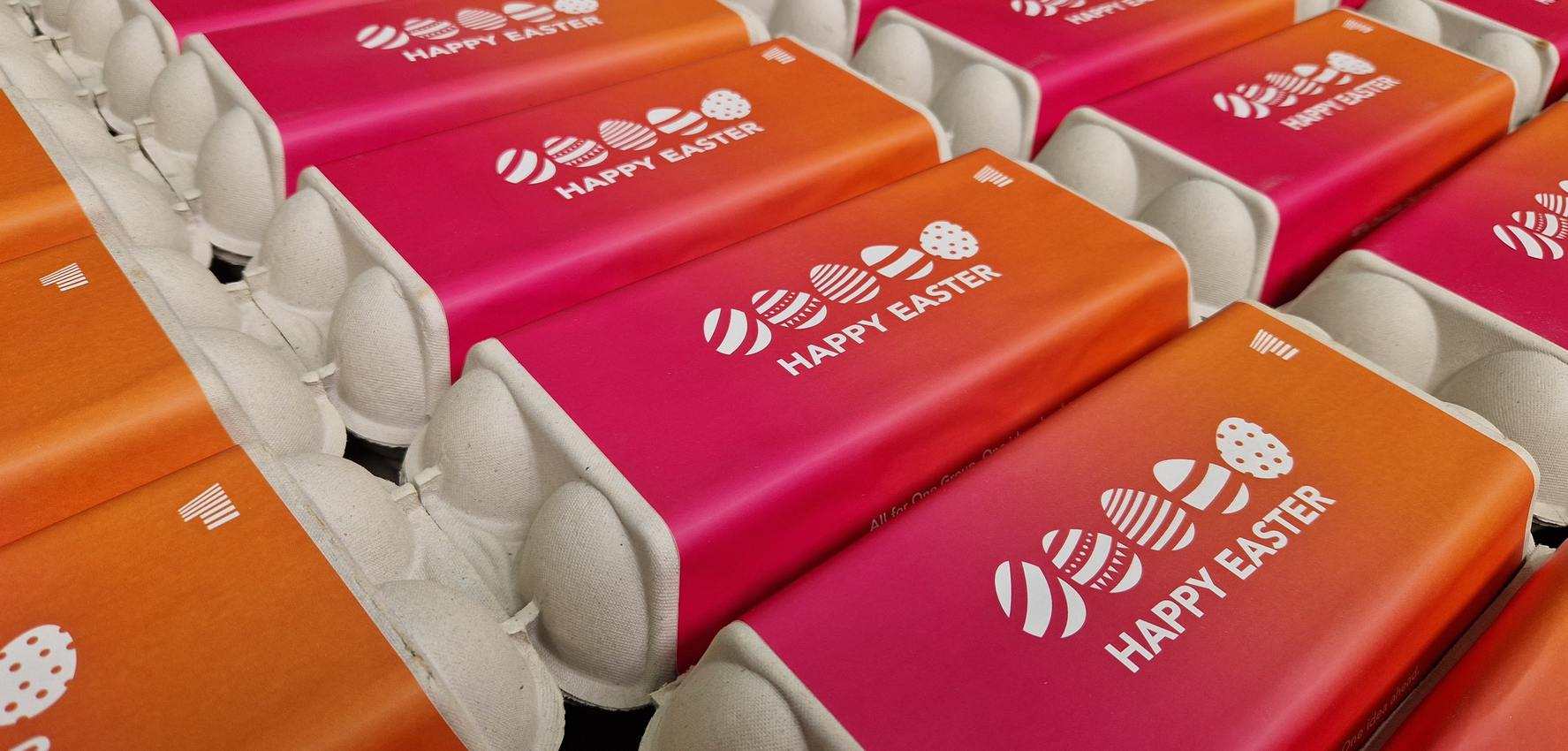 Bedruckte Eierschachteln